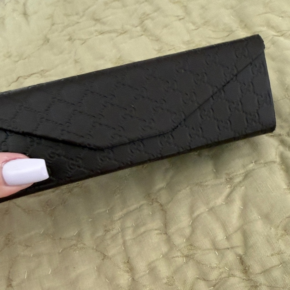 GUCCI GG Monogram Trifold
Leather Eyeglass Sunglass Case Brown AUTHENTIC ECU - Picture 7 of 9